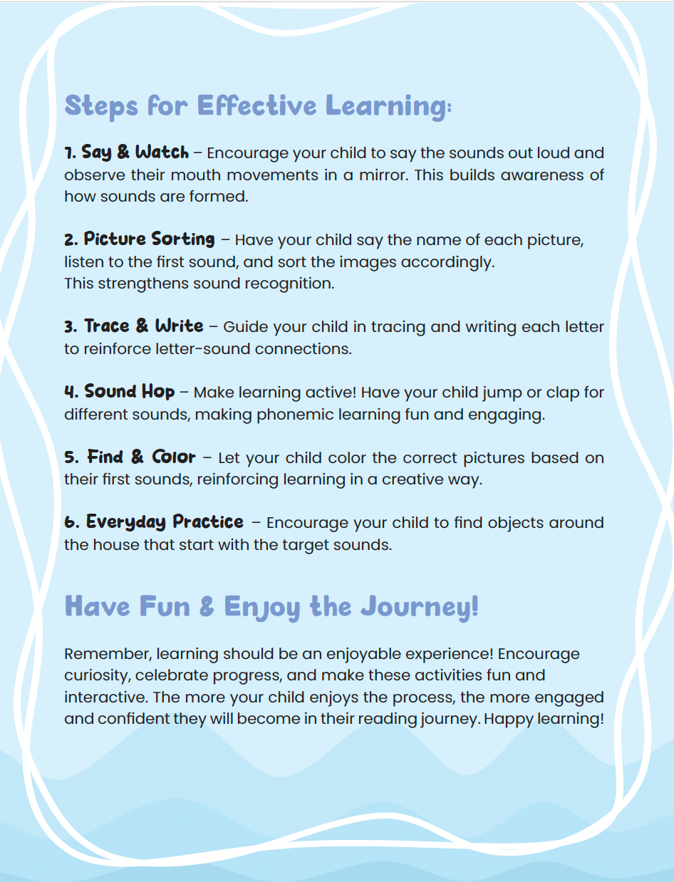 Soaring Minds Multisensory First Sounds Workbook (Digital Download)