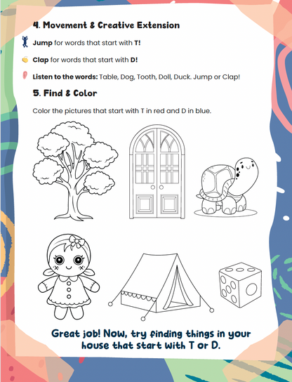 Soaring Minds Multisensory First Sounds Workbook (Digital Download)